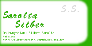 sarolta silber business card